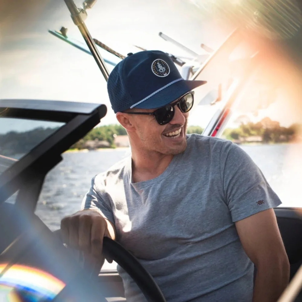 Navy Performance Rope-Trim Snapback Hat - Picture 10 of 10